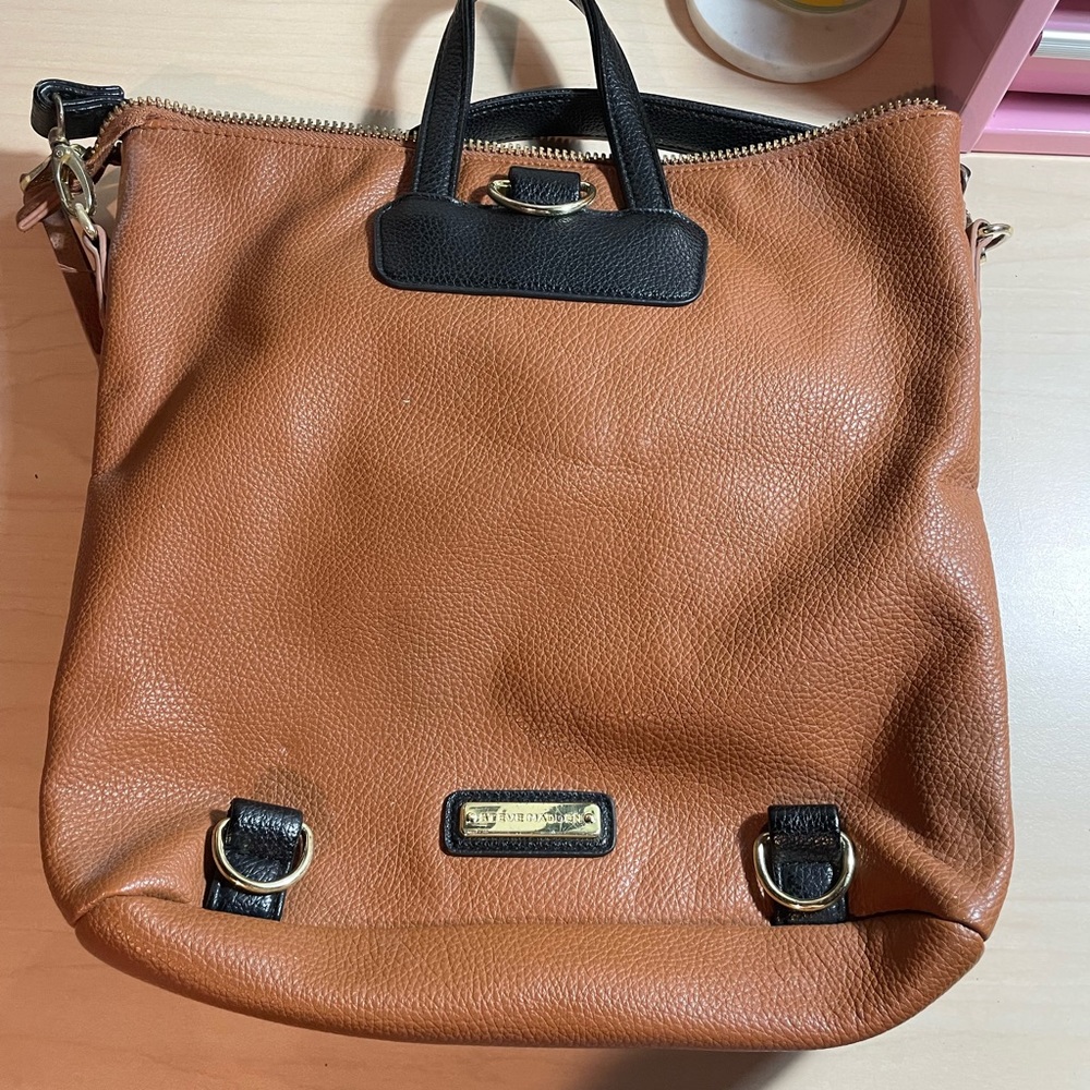 Steve Madden Crossbody Bag Brown/Black Top Handle